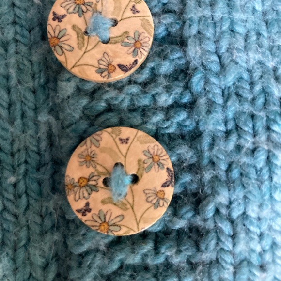 Hand knit sweater, ‘buttony sweater by Katie Marcus’ - Picture 3 of 6